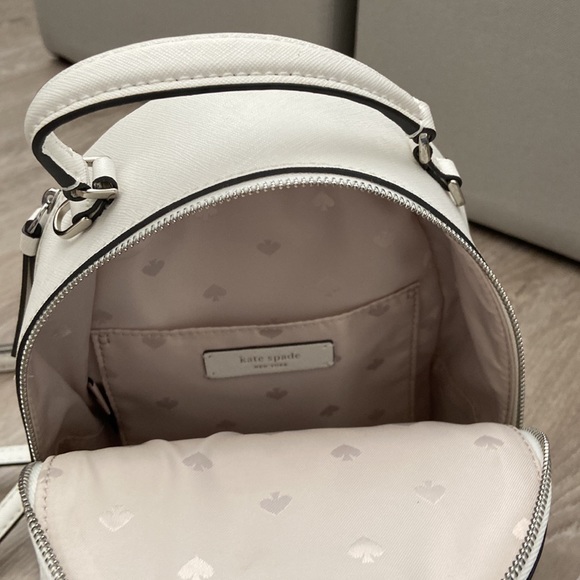 Kate spade mini white backpack